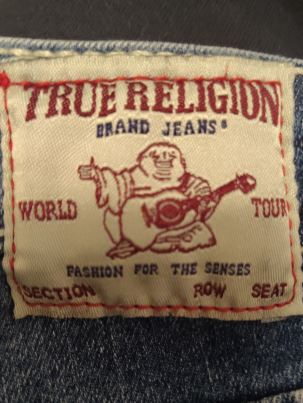 True Religion Girls Dark Wash Denim Shorts with Contrast Stitching